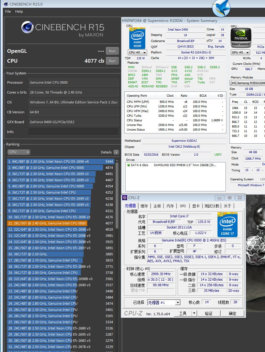 E5-2690V4 Original Intel Xeon E5 2690V4 QHV5 2.40GHZ 14-Core E5-2690 V4 35MB SmartCache FCLGA2011 135W free shipping E5-2690 v4