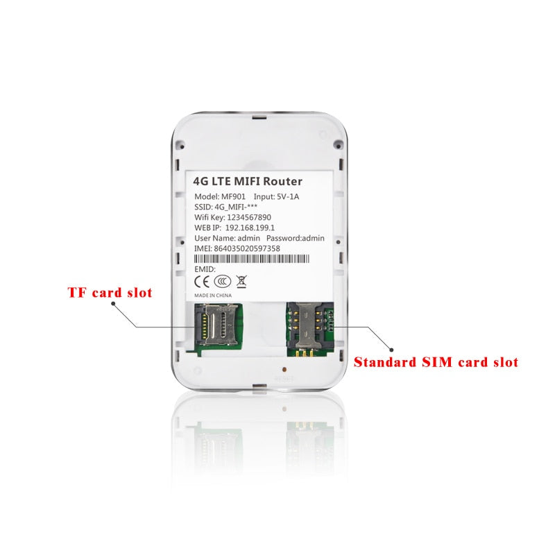 TIANJIE 4G Lte Pocket Wifi Router Car Mobile Hotspot Wireless Broadband Mifi Unlocked Modem With Sim Card Slot