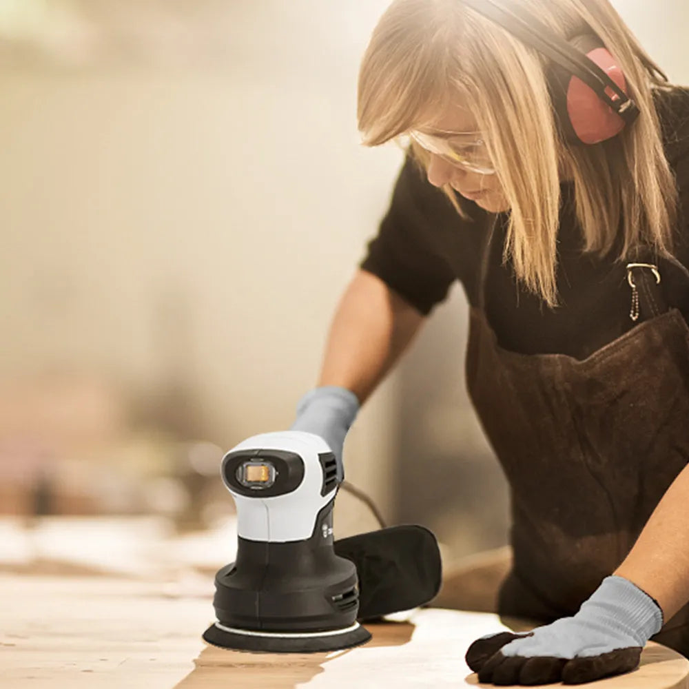 DEKO QD6206R 280W Random Orbit Sander for Wood Working with 15 Sheets of Sandpaper Dust Exhaust and Hybrid Dust Canister