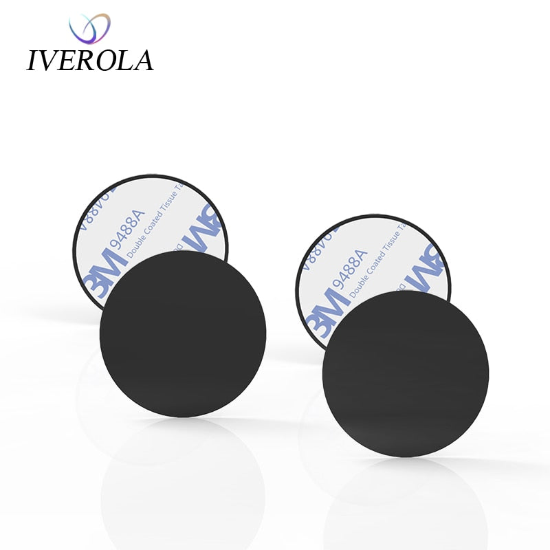 Univerola Mount Metal Plate with Adhesive For Magnetic Mount Car Holder Replacement Metal Plate Kit Magnet Mobile Phone Stand