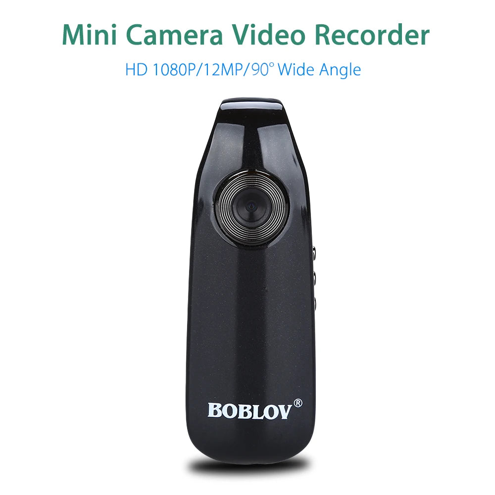 Boblov 007 Mini Camera 1920x108HD Resolution Digital Camera AVI Video Camera 32GB TF Card Recorder DVR Camera Police Body Cam