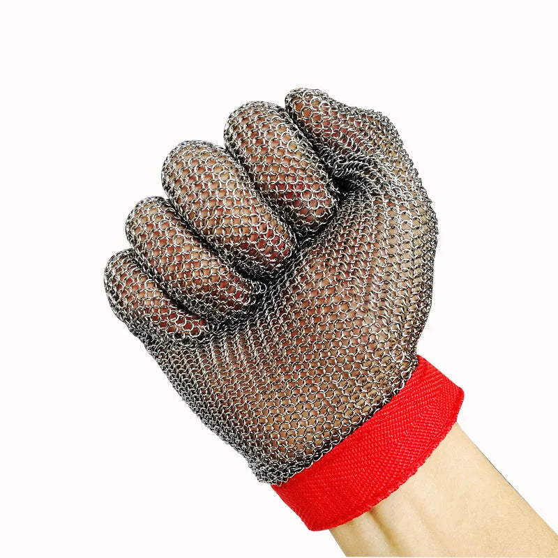 100% 304 Stainless Steel Ring Anti Cut Glove High Quality Knife Resistant Hand Protection Butcher Cutting Protective Gloves