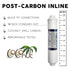 10 Inch T33 with 2pcs fitting Water Purifier INLINE COCONUT Carbon Post  WATER FILTER 5MICRON CARBON  FILTER FOR REVERSE OSMOSIS