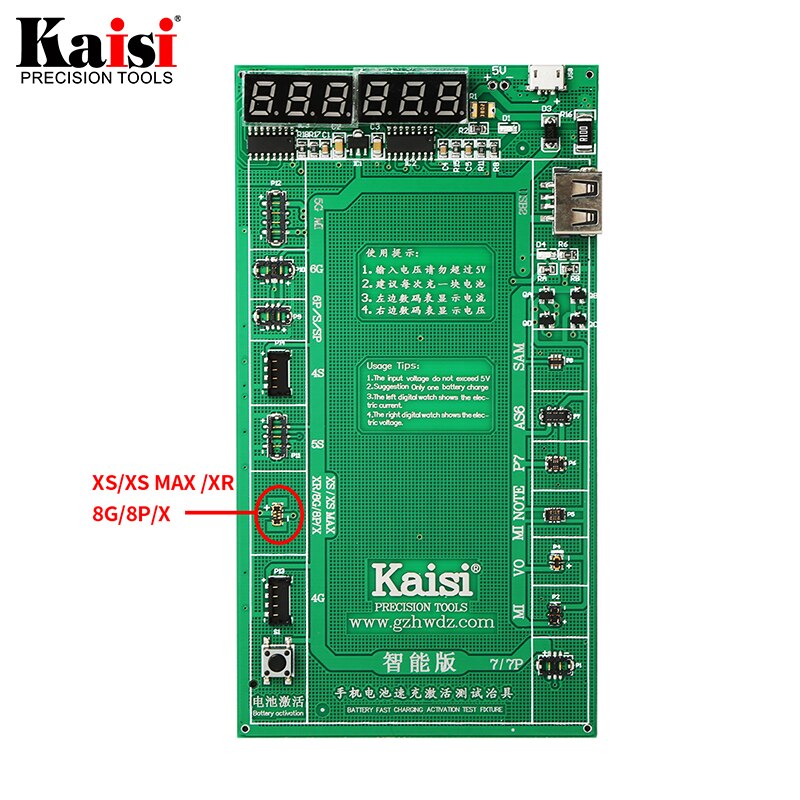 Kaisi Cell Phone Battery Fast Activation Board Plate Charging Cable Jig for iPhone14 13pro 12 11 XS  Mate 30pro OPPO Repair Tool