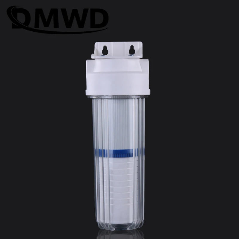 DMWD 10 inches Pre-filter PP Cotton Explosion-proof Transparent Bottle Water Purifier Softener Activated Carbon Filter Cartridge