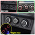 FIT FOR VW POLO 2003-2013 SWITCH KNOB KNOBS HEATER CLIMATE CONTROL BUTTONS DIALS FRAME RING A/C AIR CON COVER ACCESSORIES