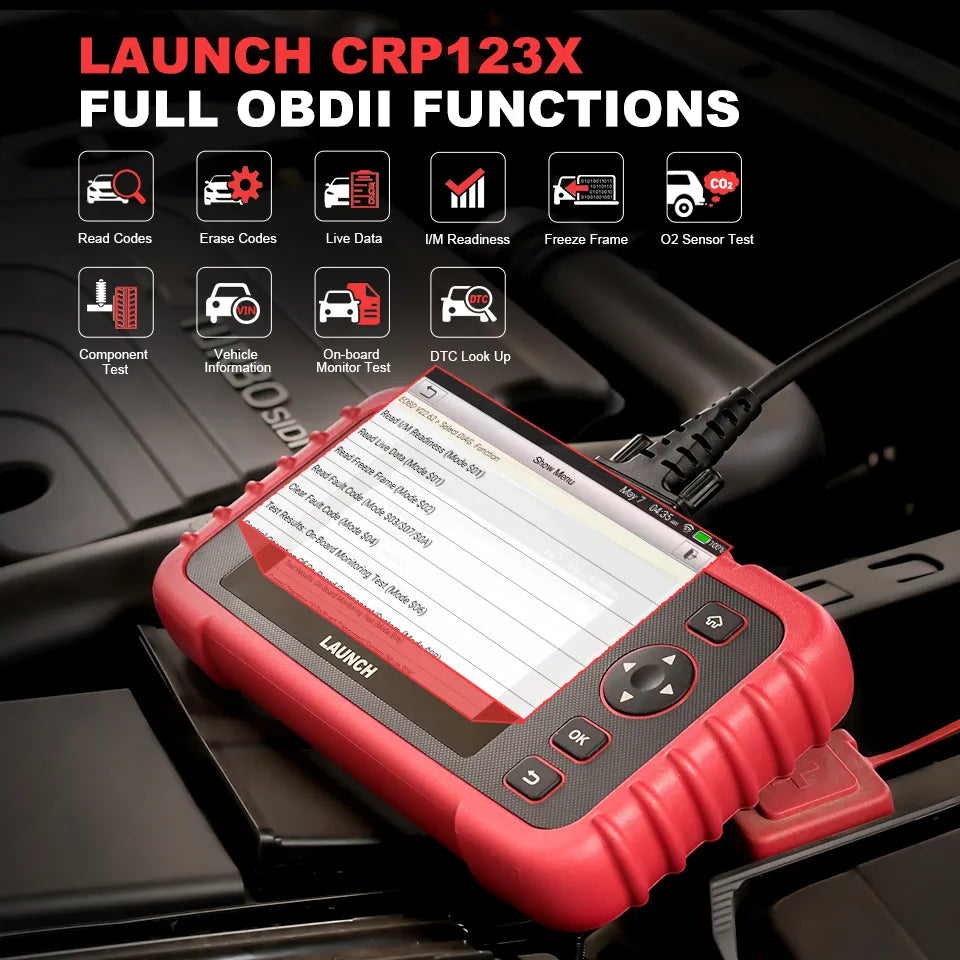 X-431 LAUNCH CRP123X OBD2 Scanner Auto Code Reader Car Diagnostic Tool ENG AT ABS SRS WIFI Diagnostics Scan OBDII Automotive