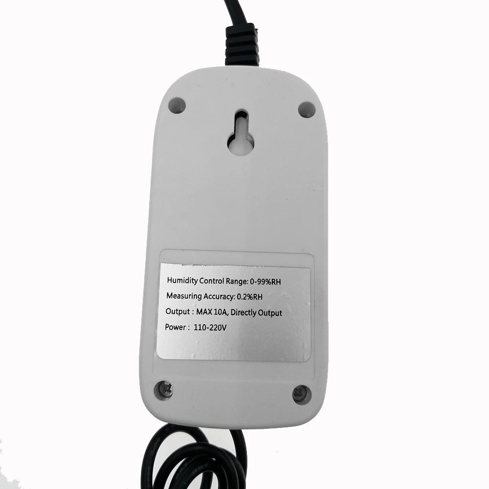 0%~99%RH Digital Humidity Controller Hygrostat Humidity Moisture Control Switch Socket Outlet Inlet EU Plug Hygrometert 110-220V