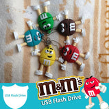 Usb Flash Drive Cartoon Chocolate M&M Flash Memory Card Pen Drive 32GB Usb Stick 64G Pendrive 128GB 16G 8G Flash Drive Best Gift