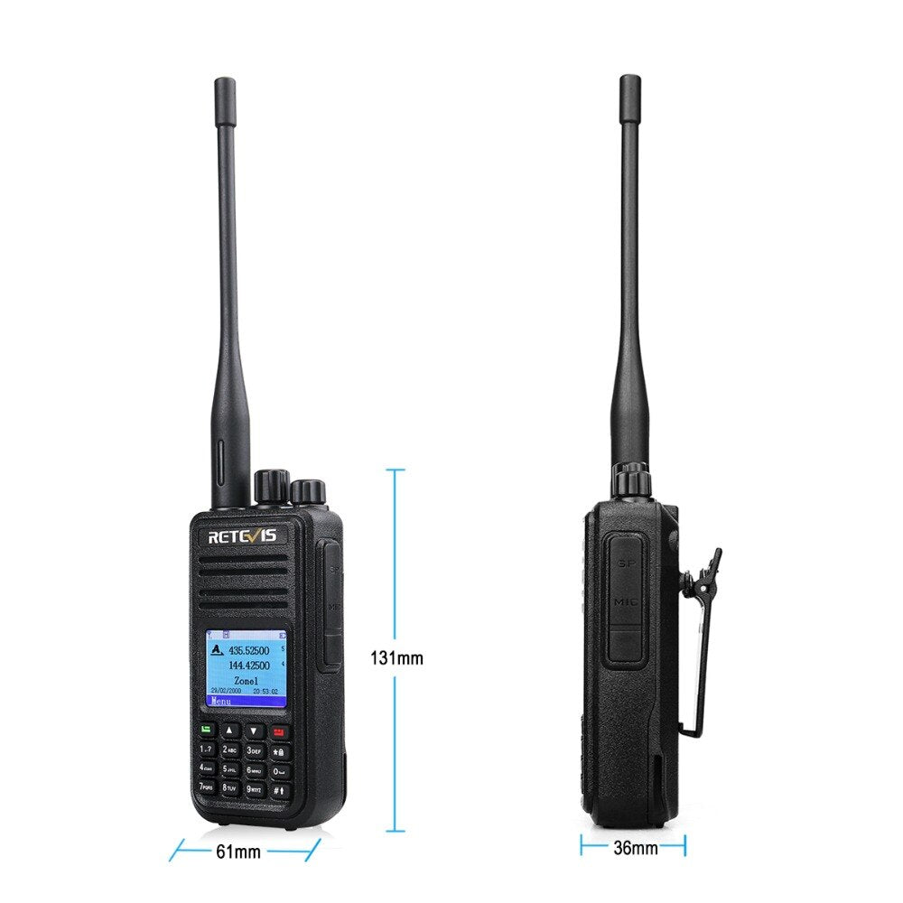 DMR Dual Band Digital Walkie Talkie 2pcs Retevis RT3S VHF UHF GPS Ham Radio Amador Transceiver Portable Two Way Radio Station