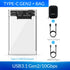 ORICO Transparent HDD Case SATA to USB 3.0 Hard Drive Case External 2.5'' HDD Enclosure for HDD SSD Disk Case Box Support UASP
