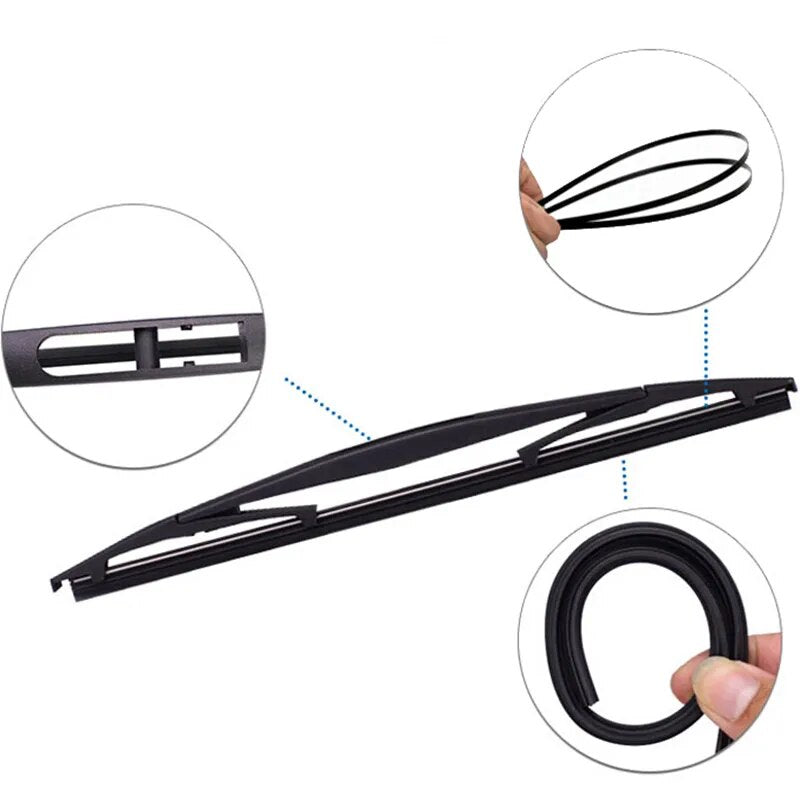 Erick's Wiper 14" Rear Wiper Blade & Arm Set Kit For Mitsubishi Outlander 2003 - 2006 Windshield Windscreen Tailgate Window