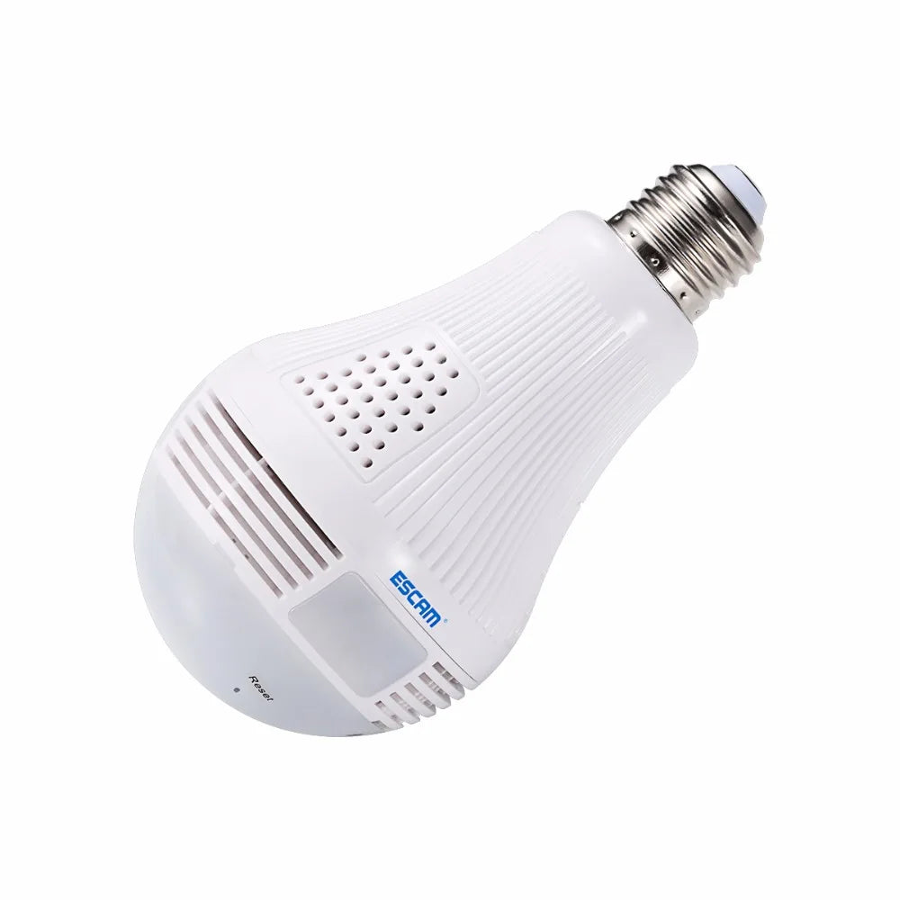 new 1080p smart sd card icsee app wifi support H.264 and P2P 360 panoramic wireless led bulb camera from asmile