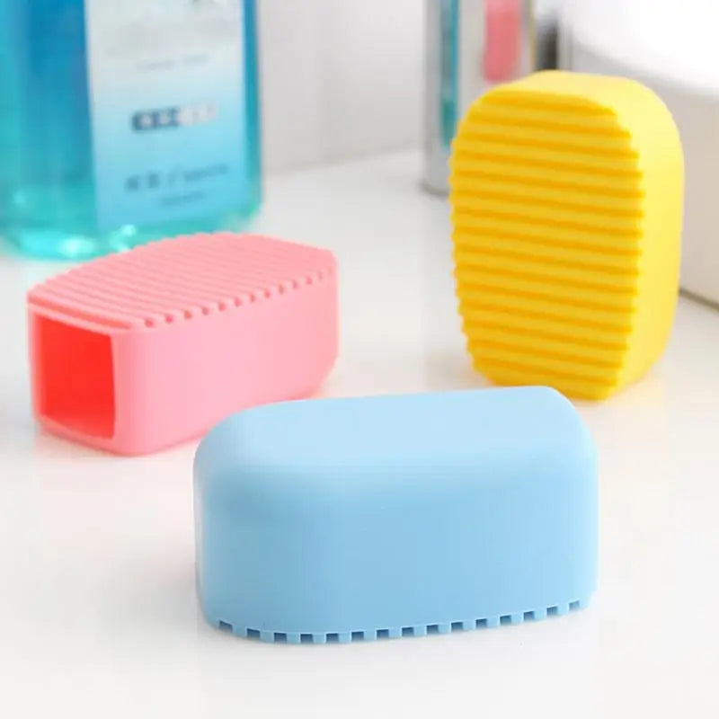 Flexible Silicone Mini Cleaning Washing Scrub Brush Hand-held Washboard Antiskid Laundry brush Kitchen bathroom accessories