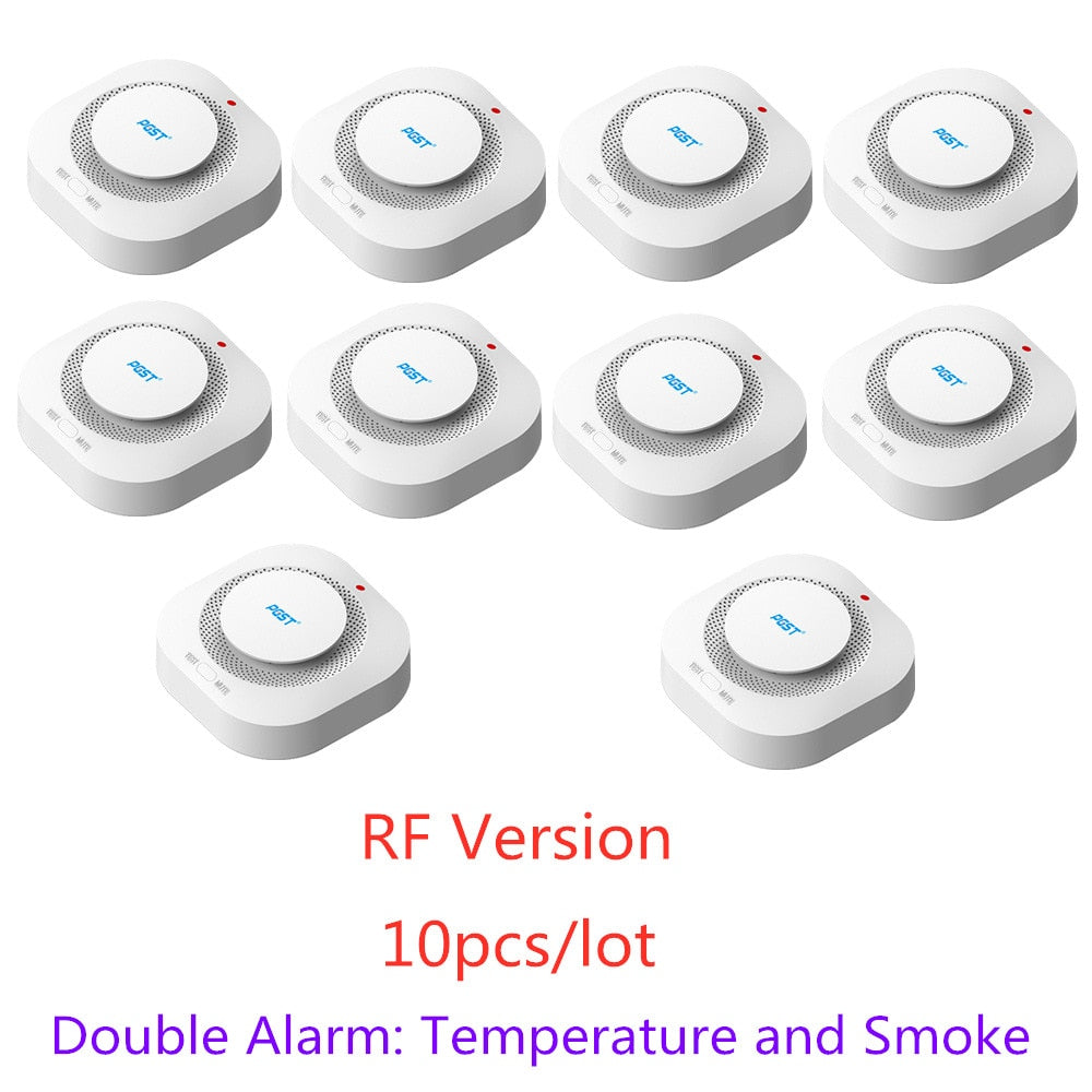 433MHz Wireless Fire Protection Smoke alarm Detector Alarm Sensors For RF GSM home security Alarm Systems