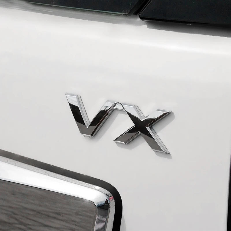 1 PCS 3D chrome V6 VXL TXL TX-L VX-L badge Refitting Emblem car Stickers Discharge Capacity logo for Toyota Prado Car Styling