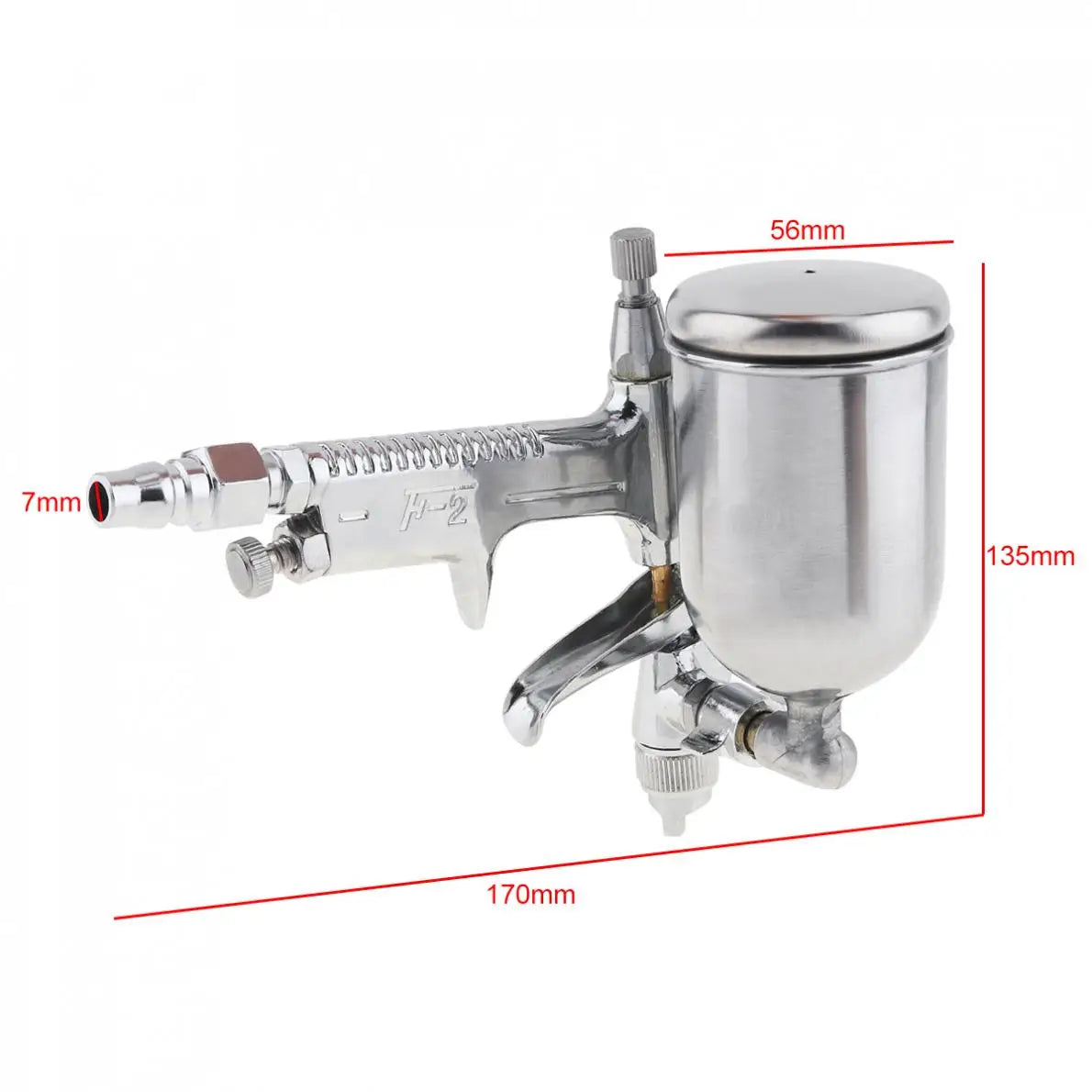 Mini F-2 Aluminum Alloy Pneumatic Paint Spray Gun 0.5mm Diameter Nozzle and Adjustable Atomization Shape