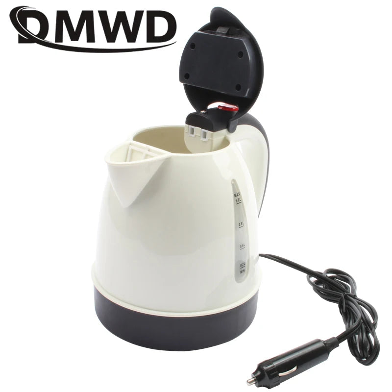 DMWD 1000ml Auto Car Electric Kettle Portable Hot Water Heater Travel 12V 24V Cigarette Lighter Tea Coffee Heating Pot Mug Cup