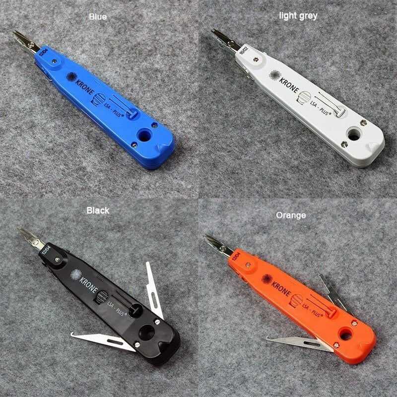 110 Wire Cutter Knife Telecom Pliers Krone LSA Punch Down Tool For Rj45 Keystone Jack Module Network Cable Telephone Patch Panel