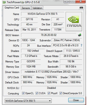 ZOTAC Graphics Card GTX 550 Ti 1GB GPU GDDR5 Video Card for nVIDIA Map GeForce GTX550 Ti 1GD5 GTX 550Ti Cards Dvi VGA Videocard
