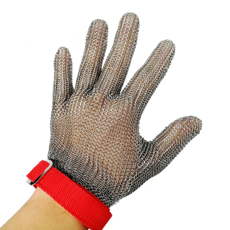 100% 304 Stainless Steel Ring Anti Cut Glove High Quality Knife Resistant Hand Protection Butcher Cutting Protective Gloves