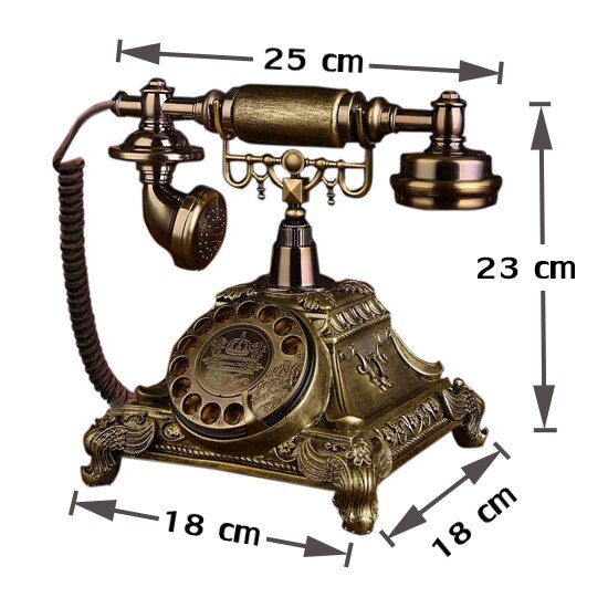 Rotate Vintage Fixed Telephone revolve Dial Antique Landline Phone For Office Home Hotel made of resin Europe style old people