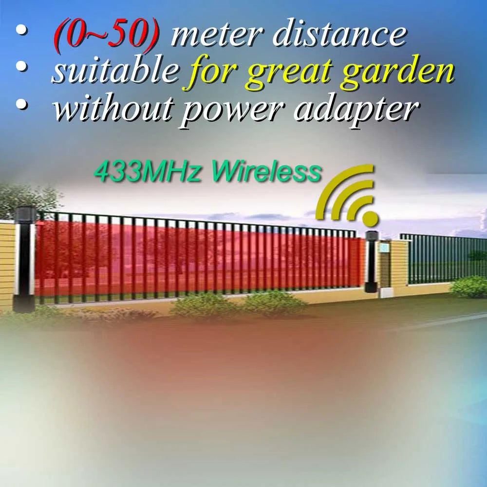 433MHz Wireless & Wired Beam Detector Outdoor Waterproof And Lightning Protection For Home Burglar Alarm System