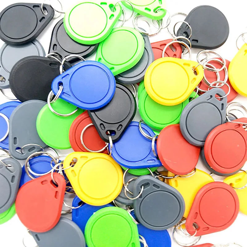 100pcs RFID Tag 13.56MHz NFC Tags Keyfob Re-writable Proximity RFID Card Key Fobs for Access Control