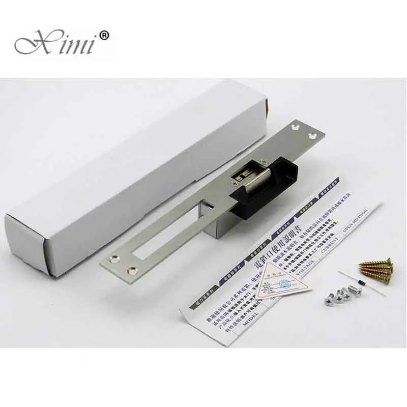 Fail Safe NO Narrow-Type Long-Type Door Electric Strike Lock for Access Control 12V DC Power To Open Electric Door Lock System