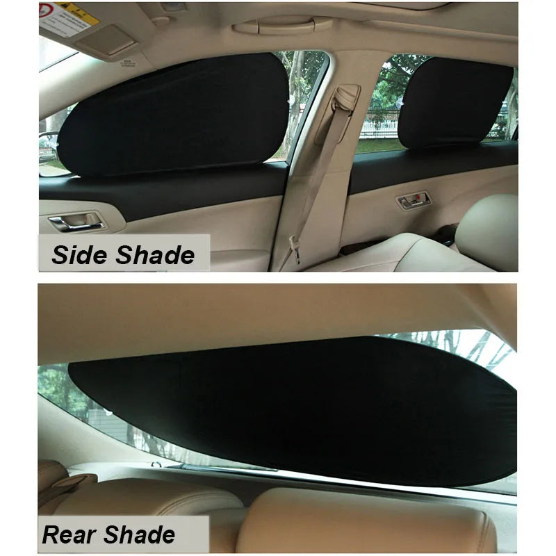 DSJ 6pcs Silver Car Sun Shade Front Window Sun Blind Screen Shield Protector Windscreen Windshield Visor Cover Block Sunshade UV