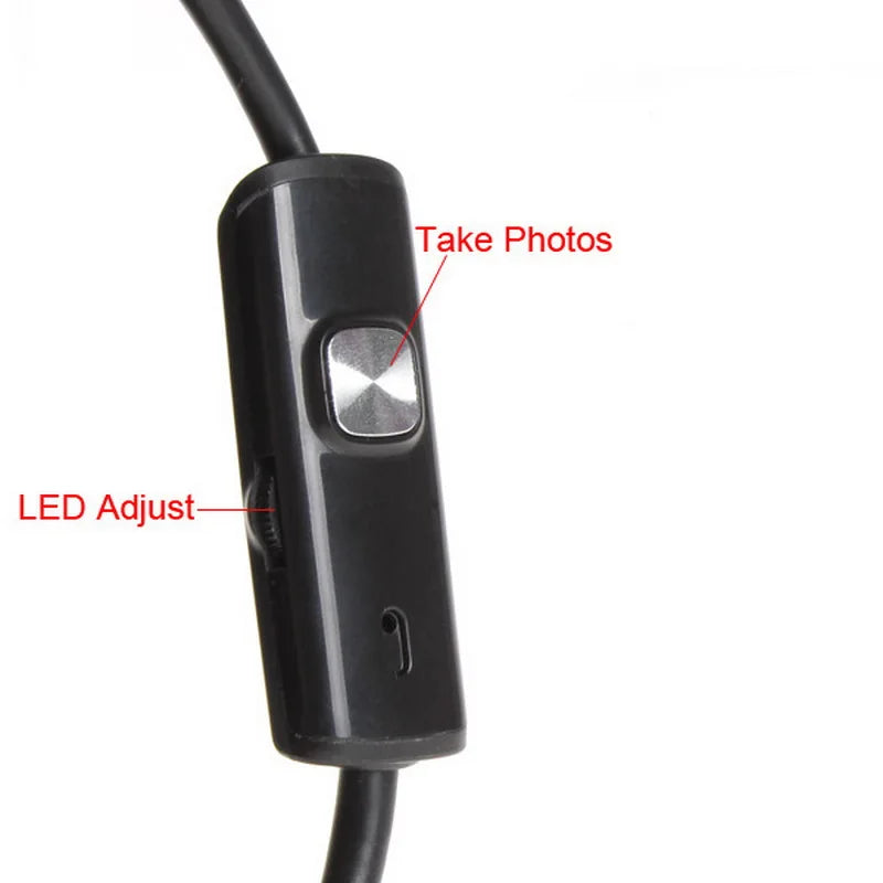 1m 2m Snake Cable 5.5mm Lens Industial Android Endoscope Camera with Led Lights for Pipe Check Car Repair Mini Endoscope