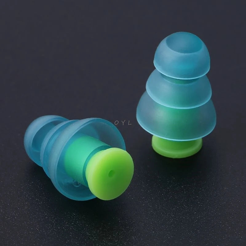 1 Pair Silicone Earplugs Noise Cancelling Reusable Ear Plugs Hearing Protection newest