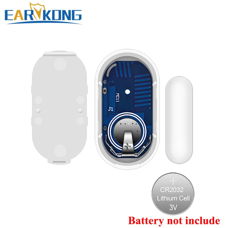 Original EARYKONG 433MHz Wireless Window Door Magnet Sensor Detector For Home Wireless Alarm System ultra-low power consumption