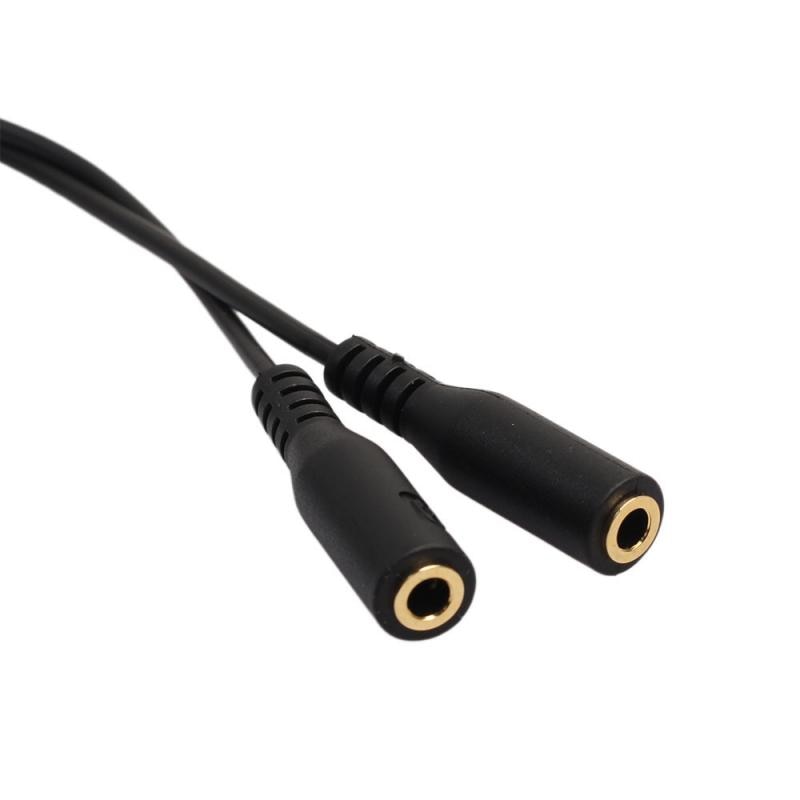 1Pc 3.5mm Stereo Audio Male To 2 Female Adapters Converters Headset Mic Splitter Cable Adapter Mobile Phone Accessories