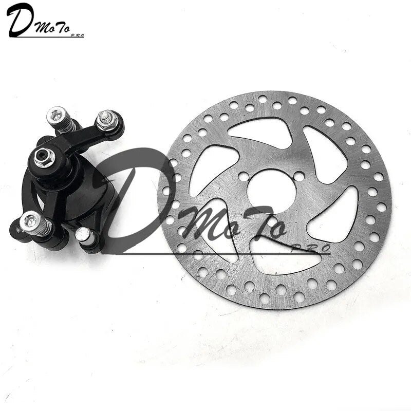 49CC Brake Disc Plate Gas Mini Dirt Bike Rear Disc Brake Caliper Kit 140mm and Friction Plate Rotors Electric Scooter ATV