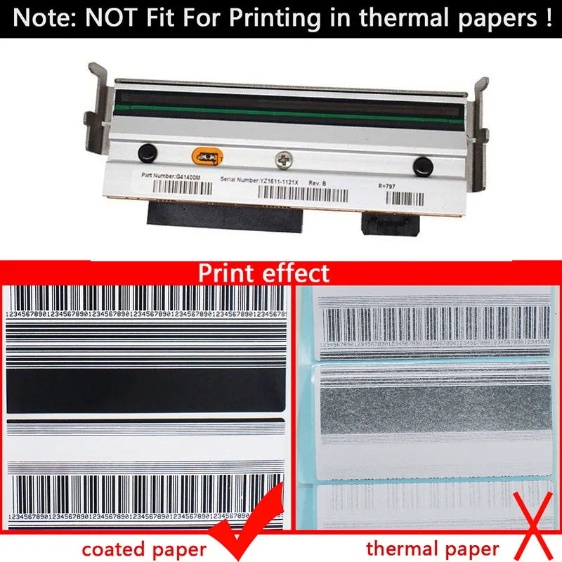 New Printhead G41400M For Zebra S4M 203dpi Thermal Barcode Printer Head,Warranty 90days,Get one Cleaning Pen for free