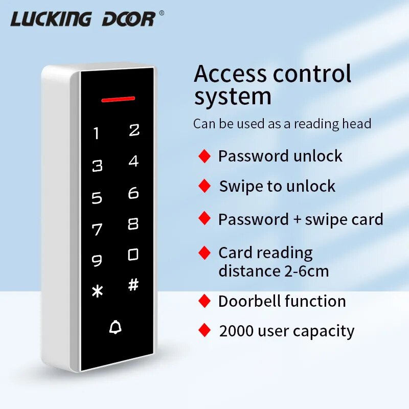 Access Control Password Keypad 125Khz RFID Card Access Card Reader Door Opener System Wiegand 26 Output