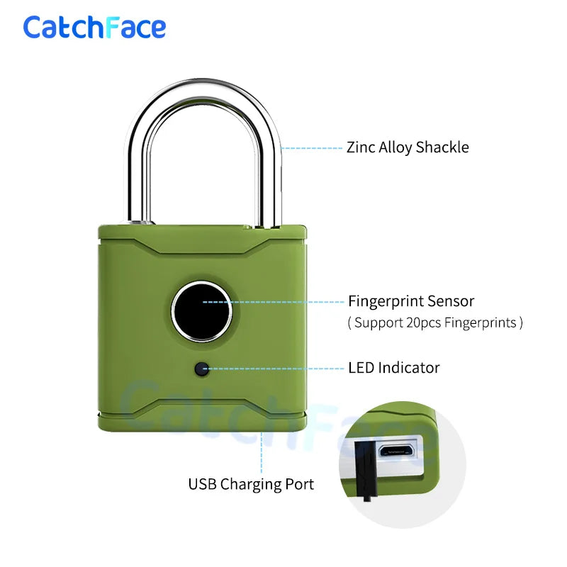 Bluetooth Smart Padlock Fingerprint Lock Smart Lock Keyless with TTlock App