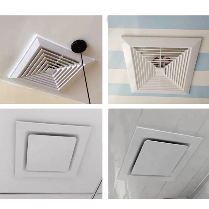 Suspended Ceiling Exhaust Fan 6/8 Inch Living Room Bathroom Duct Air Vent Ventilation Louver Extractor Window Ventilator Blower