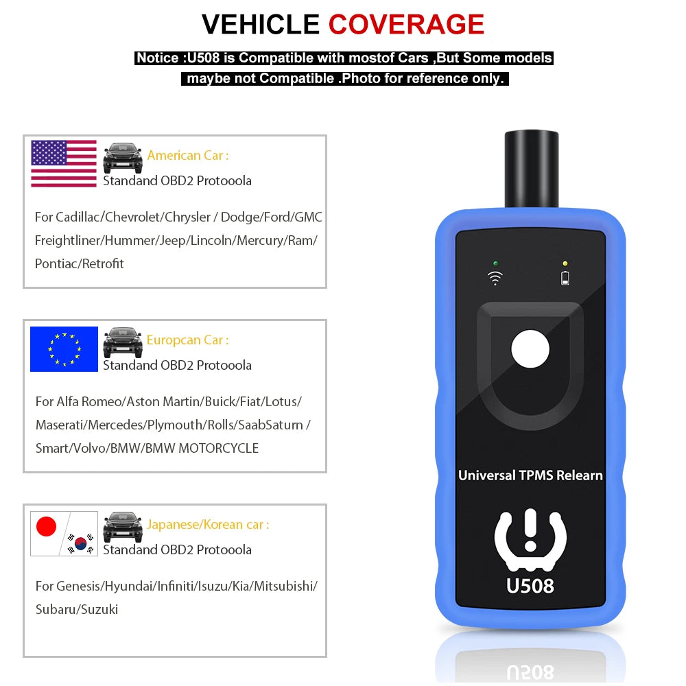 Super EL50448 2 in 1 TPMS Reset Tool for Ford Series Vehicle Auto Tire Pressure Monitor Sensor U508 Universal Inspection Tool