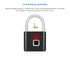 KERUI Keyless USB Charging Fingerprint Lock Smart Padlock Waterproof Door Lock 0.2sec Unlock Portable Anti-theft Padlock Zinc