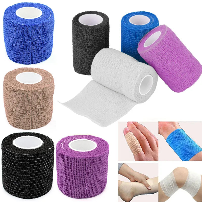 Outdoor Self Adhesive Elastic Bandage First Aid Bandage Emergency Health Care Treatment Gauze Tape for Knee Support