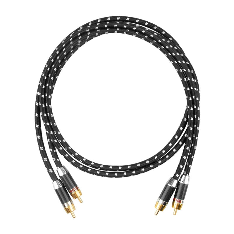 TODN 1 Pair rca cable 6N OFC  hifi 2rca to 2rca high-end audio cables for Amplifier DAC DAP male to male TV car stereo Mixer