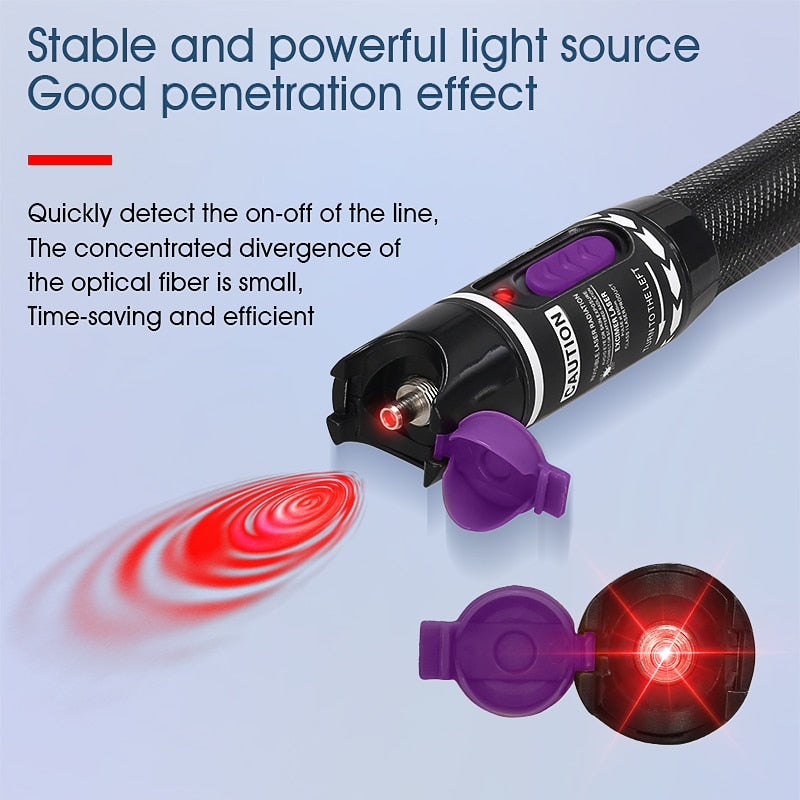 FTTH Fiber Optic Cable Tester Pen 1/10/20/30/50mw  Visual Fault Locator SC/FC/ST 2.5mm Interface VFL Optical Fiber Test Tool