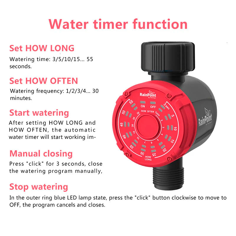 Misting Cooling Garden Watering Timer Automatic Electronic Water Timer Home Garden Short Time Irrigation Timer Controller System