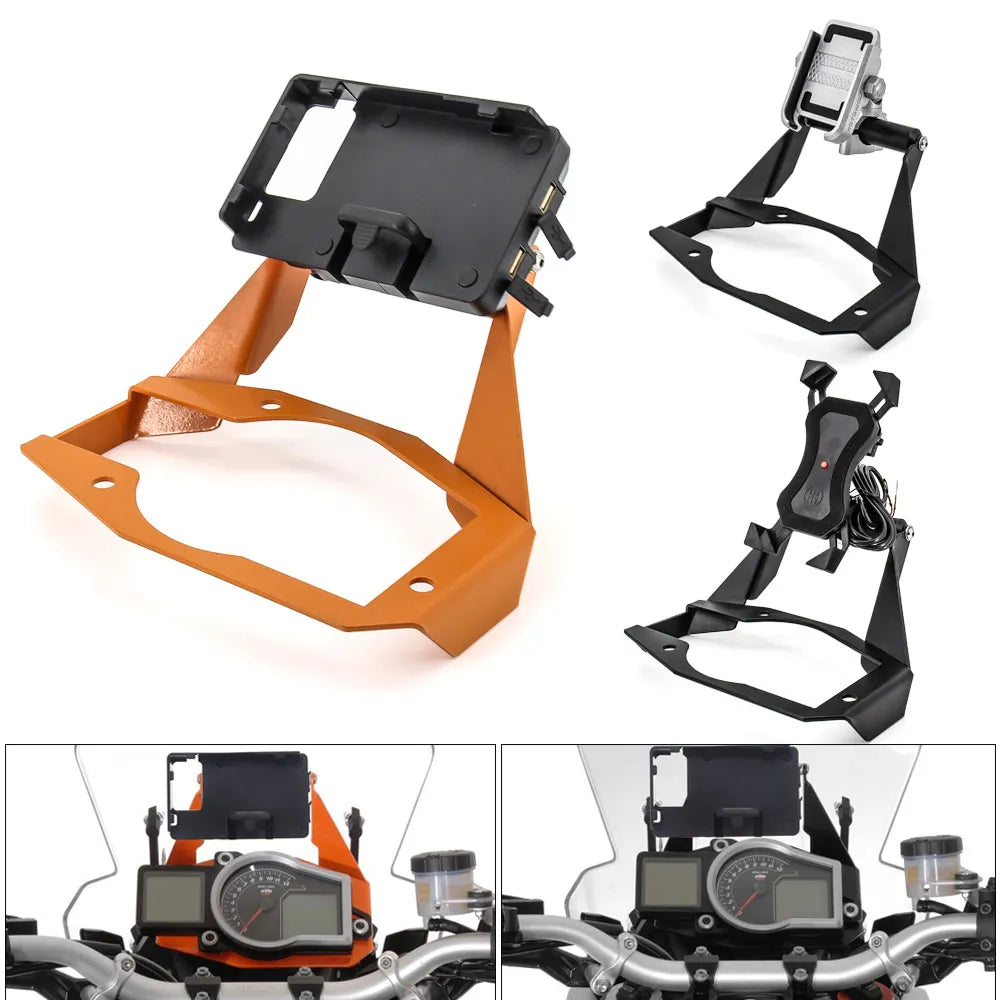 Mobile Phone GPS Plate Bracket For 1050 1090 1190 Adventure ADV  Motorcycle Stand Holder Phone