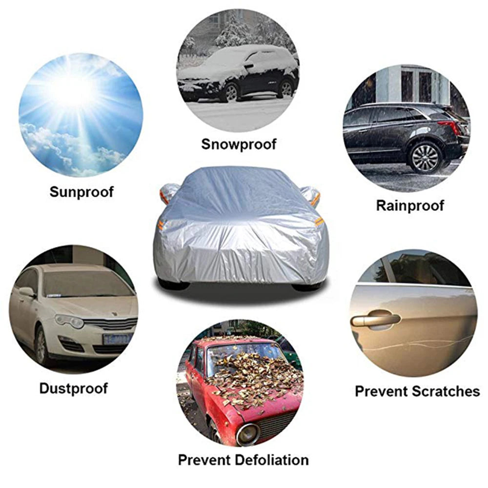Kayme waterproof car covers outdoor sun protection cover for car for volkswagen vw polo golf 4 5 67 passat b5 b6 tiguan touareg
