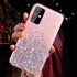 Silver Foil Bling Glitter Case For Samsung Galaxy A51 A71 A81 A91 A01 A11 A21 A31 A41 A21S Soft Silicone Transparent Phone Cover