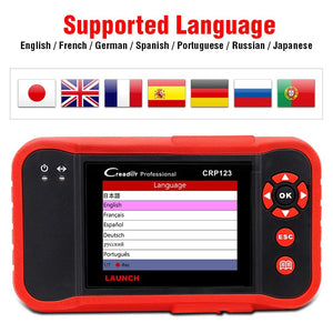 LAUNCH X431 CRP123 OBD2 Professional Automotive Scanner Engine ABS SRS AT Code Reader Car Diagnostic Tools Free Update Pk CR3001