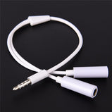 Y Splitter Cable 3.5 mm 1 Male to 2 Dual Female Audio Cable For Earphone Headset Headphone MP3 MP4 Stereo Plug Adapter Jack